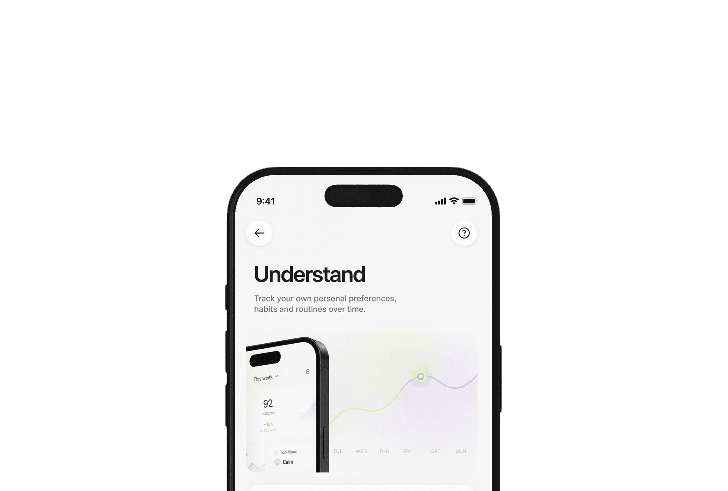 Moodal understand app screen shown on a phone